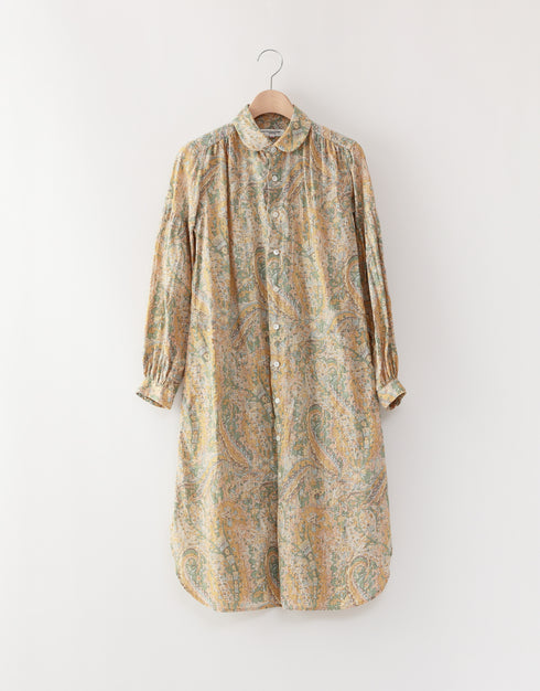 Linen paisley shirtdress